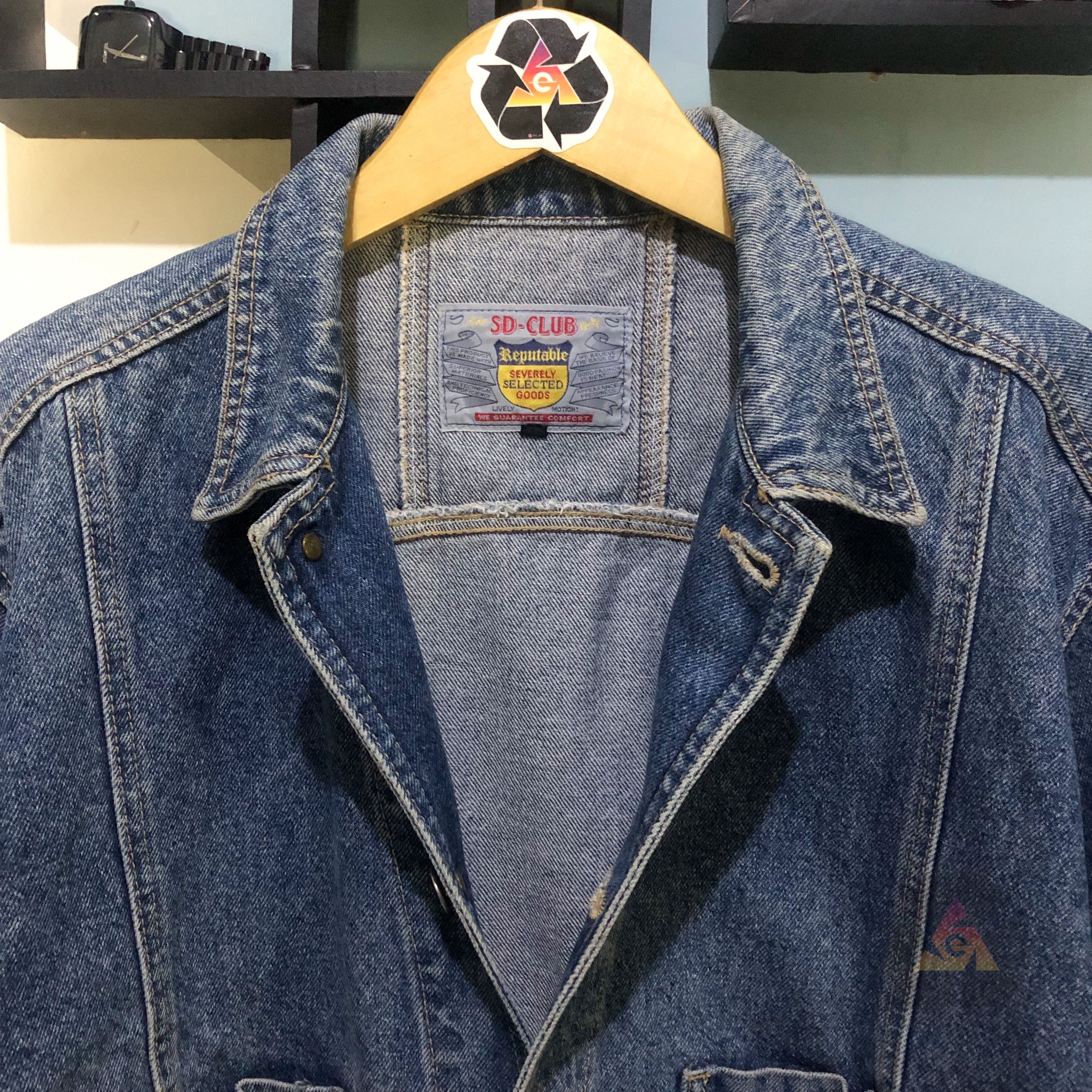 Vintage Vintage 90s SD CLUB Severely Selected Goods Denim Jacket Size US L / EU 52-54 / 3 - 7 Thumbnail