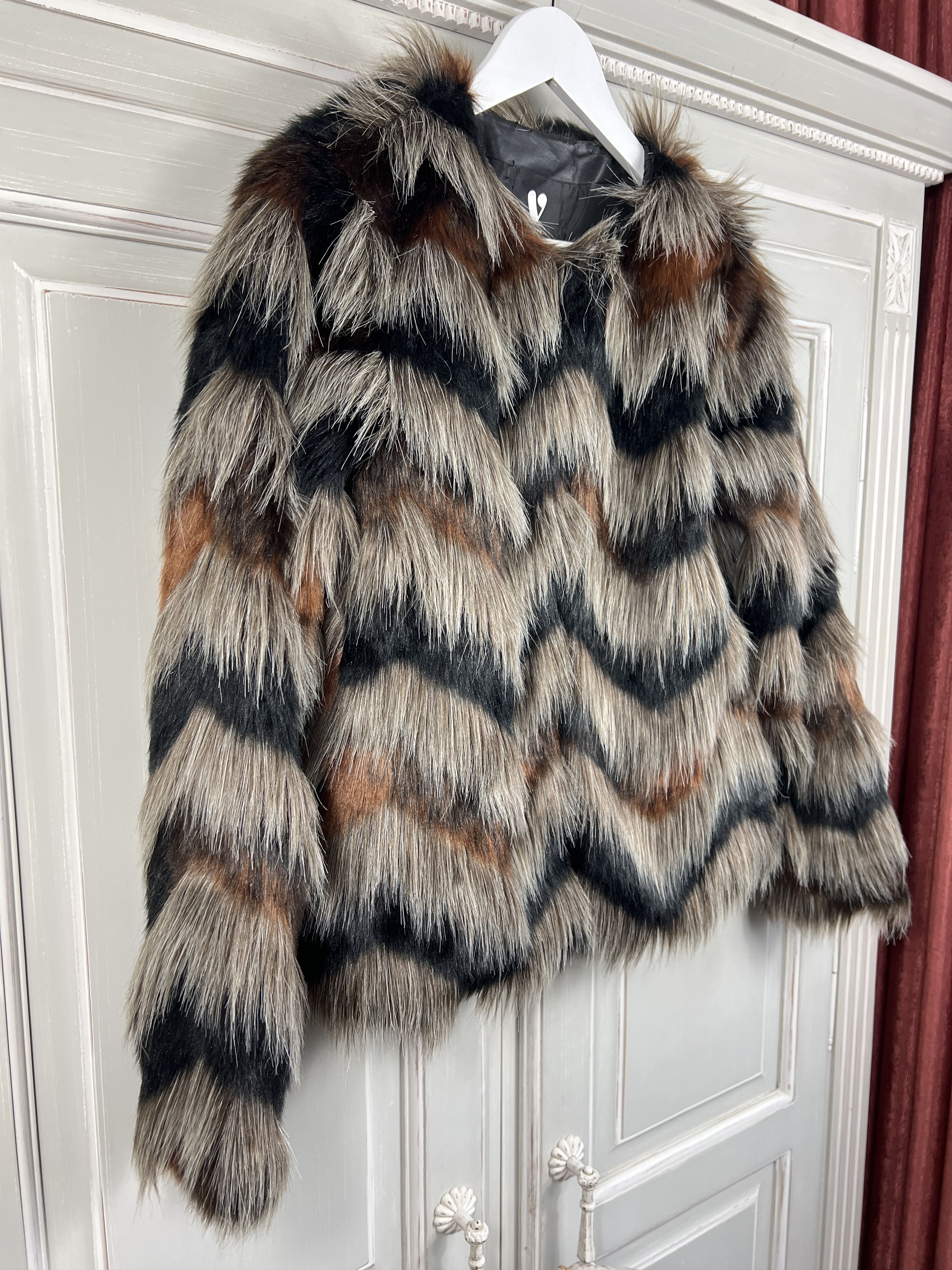 20471120 vintage cropped faux fur coat Size L / US 10 / IT 46 - 4 Thumbnail