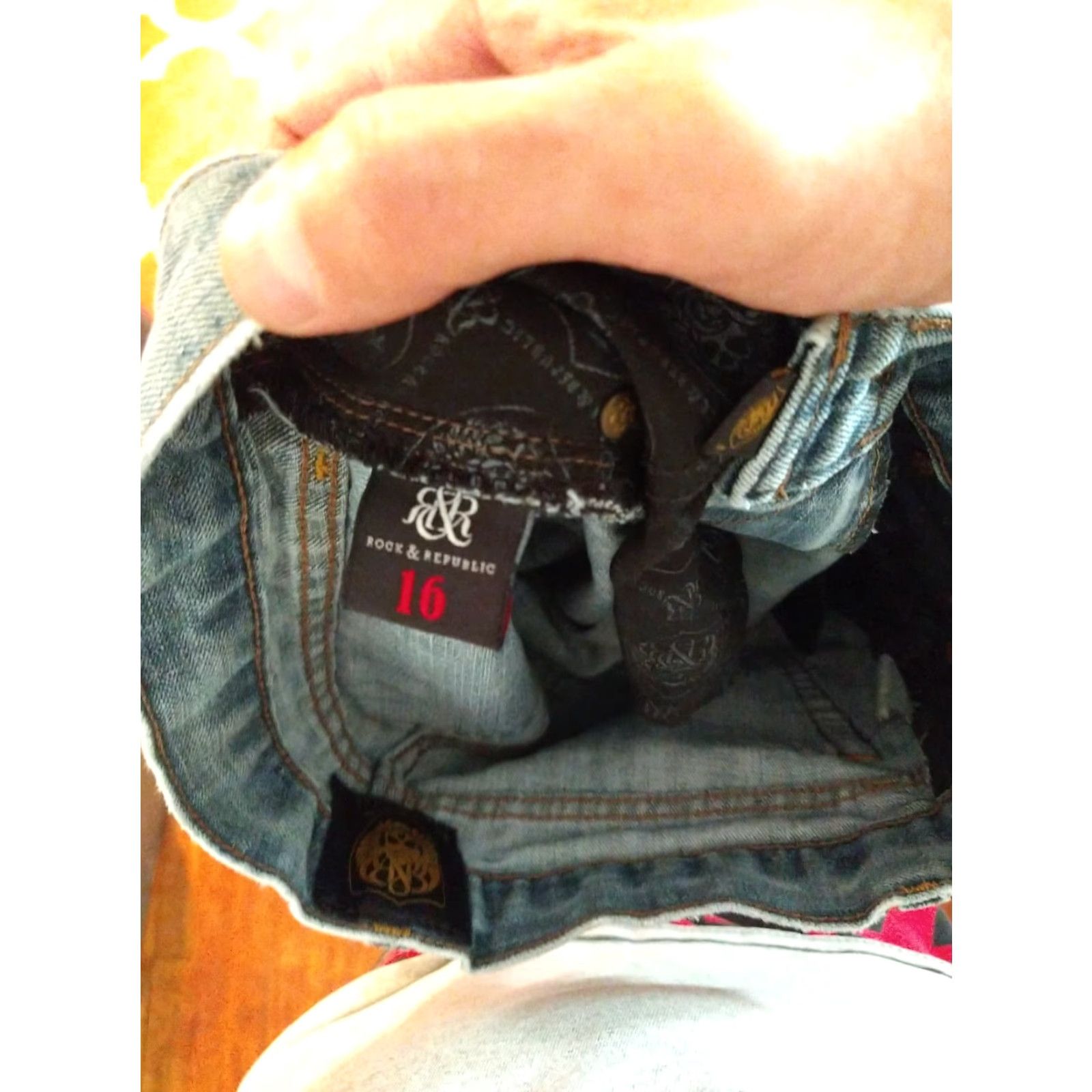Vintage VINTAGE Rock & Republic Jeans Ladies Denim Jeans Junior Size 16 Blue Bootcut Womens Girls (adjust to include appropriate) Size 38" / US 16 / IT 52 - 5 Thumbnail