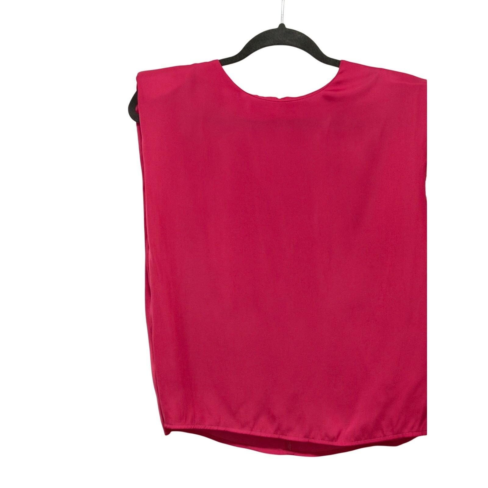 Other TCEC Fuchsia Pink Crew Neck Sleeveless Lightweight Blouse Size M / US 6-8 / IT 42-44 - 3 Thumbnail