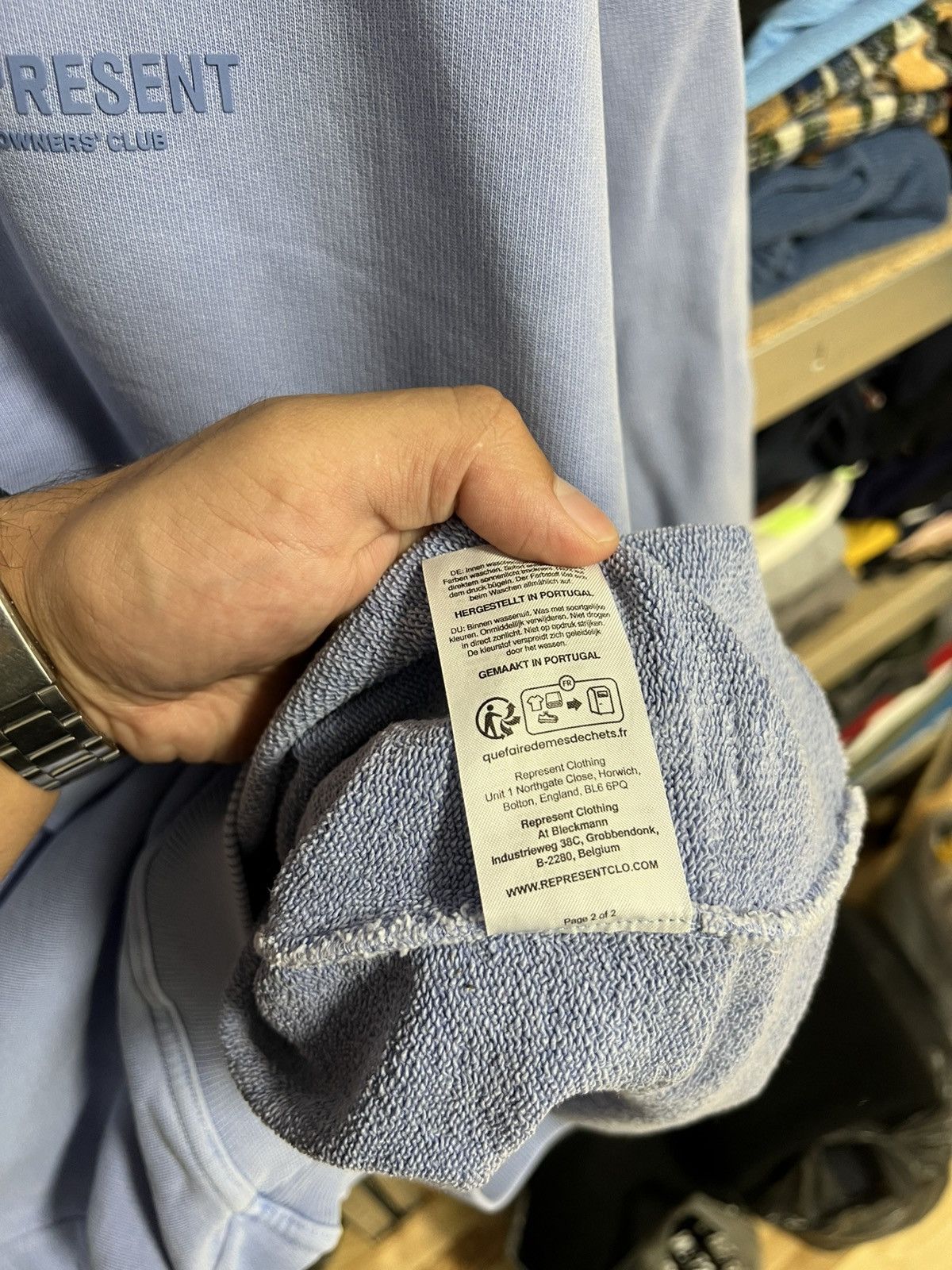 Represent Clo. Represent Owners Club Men’s Sweatshirt Blue Size XL Pullover Size US XL / EU 56 / 4 - 8 Thumbnail