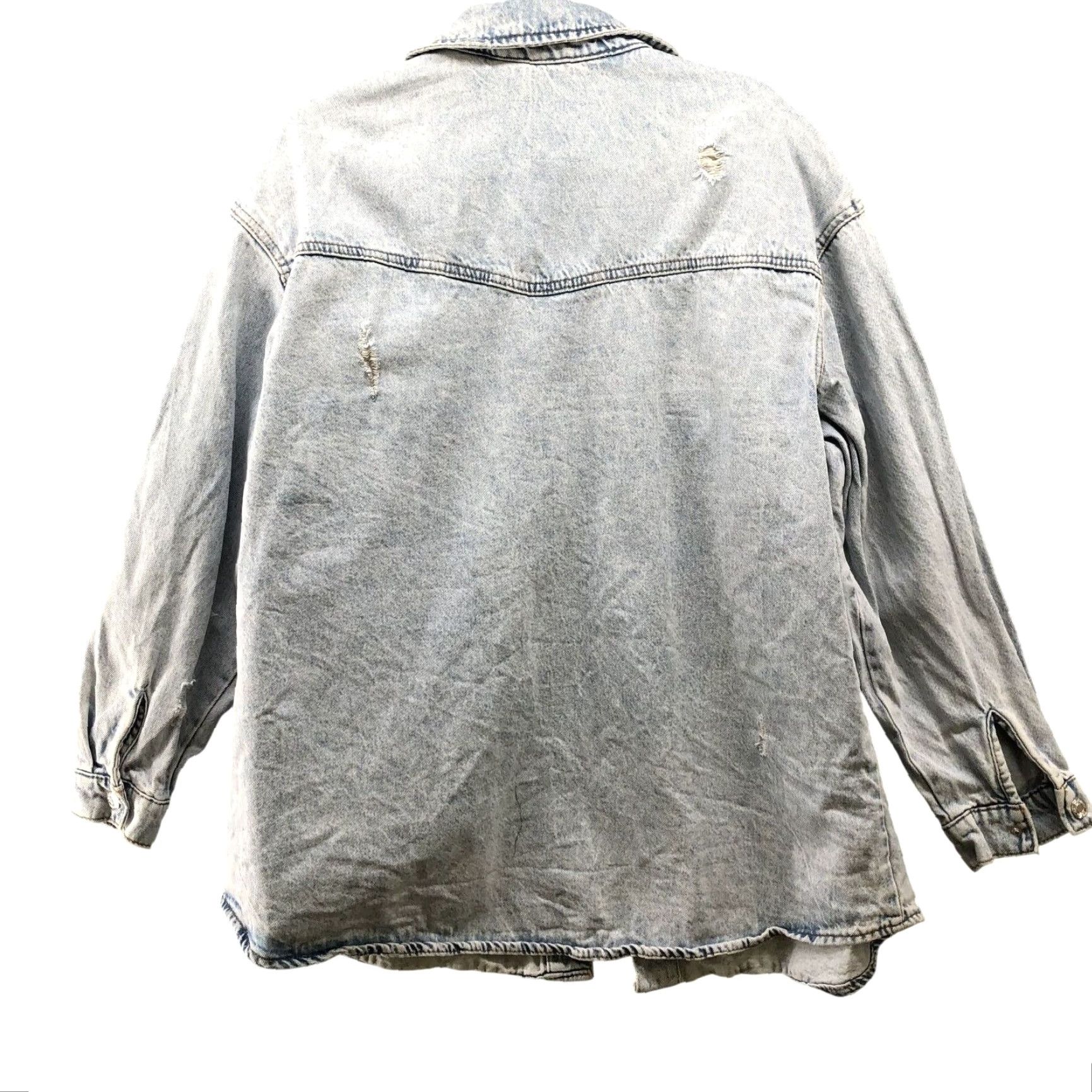 Primark VINTAGE Primark Denim Jacket Women's Oversized Jean Coat 14 Light Wash 90s Grunge Streetwear Size 36" / US 14 / IT 50 - 2 Thumbnail