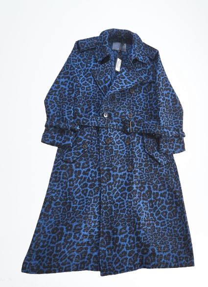 R13 Blue Leopard Print Women's Trench Coat - brand new with tags Size M / US 6-8 / IT 42-44 - 1 Thumbnail