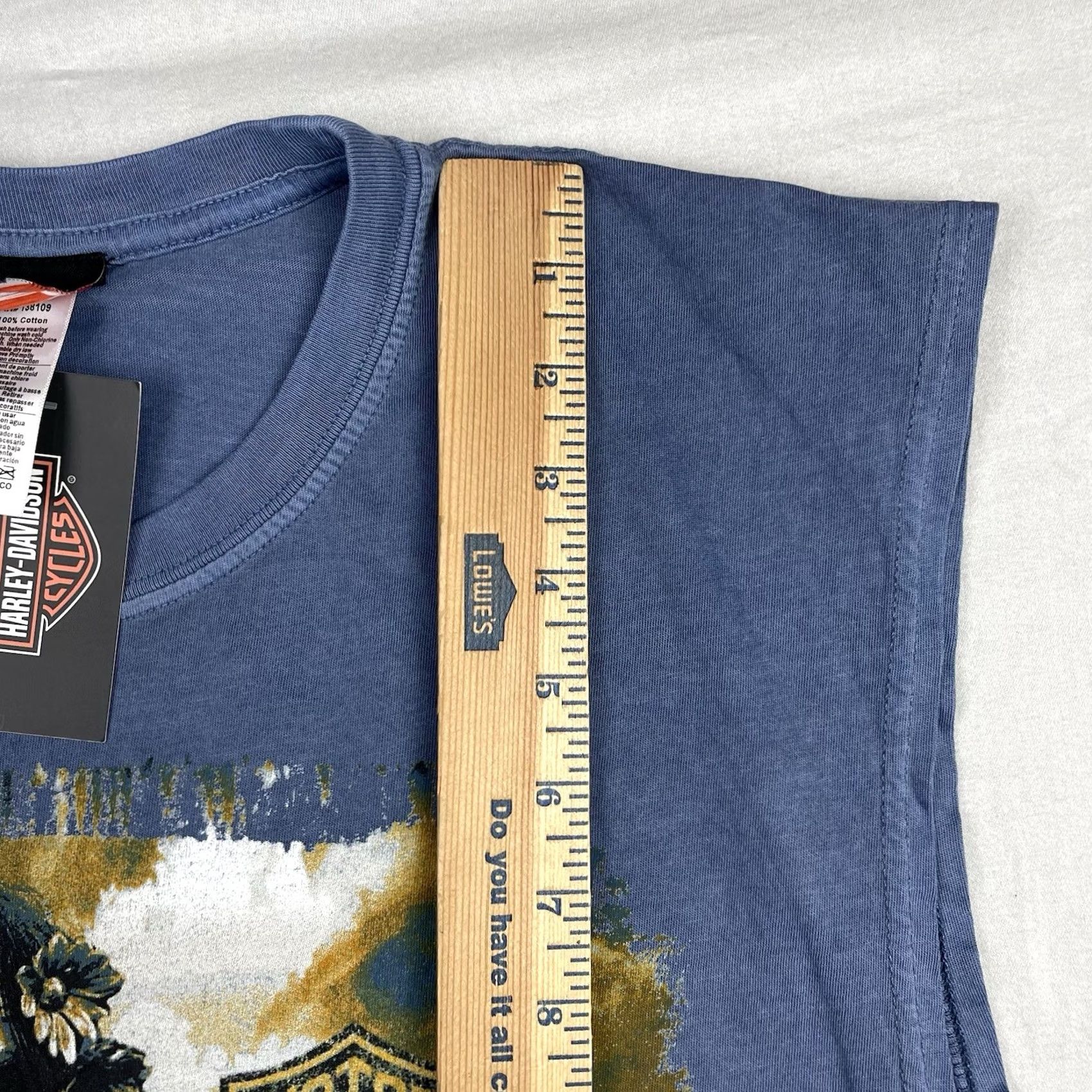 Harley Davidson Harley-Davidson Shirt Mens XL Day Of The Dead Sleeveless Crew Neck Blue Cotton Graphic Print New title: Size US XL / EU 56 / 4 - 7 Thumbnail