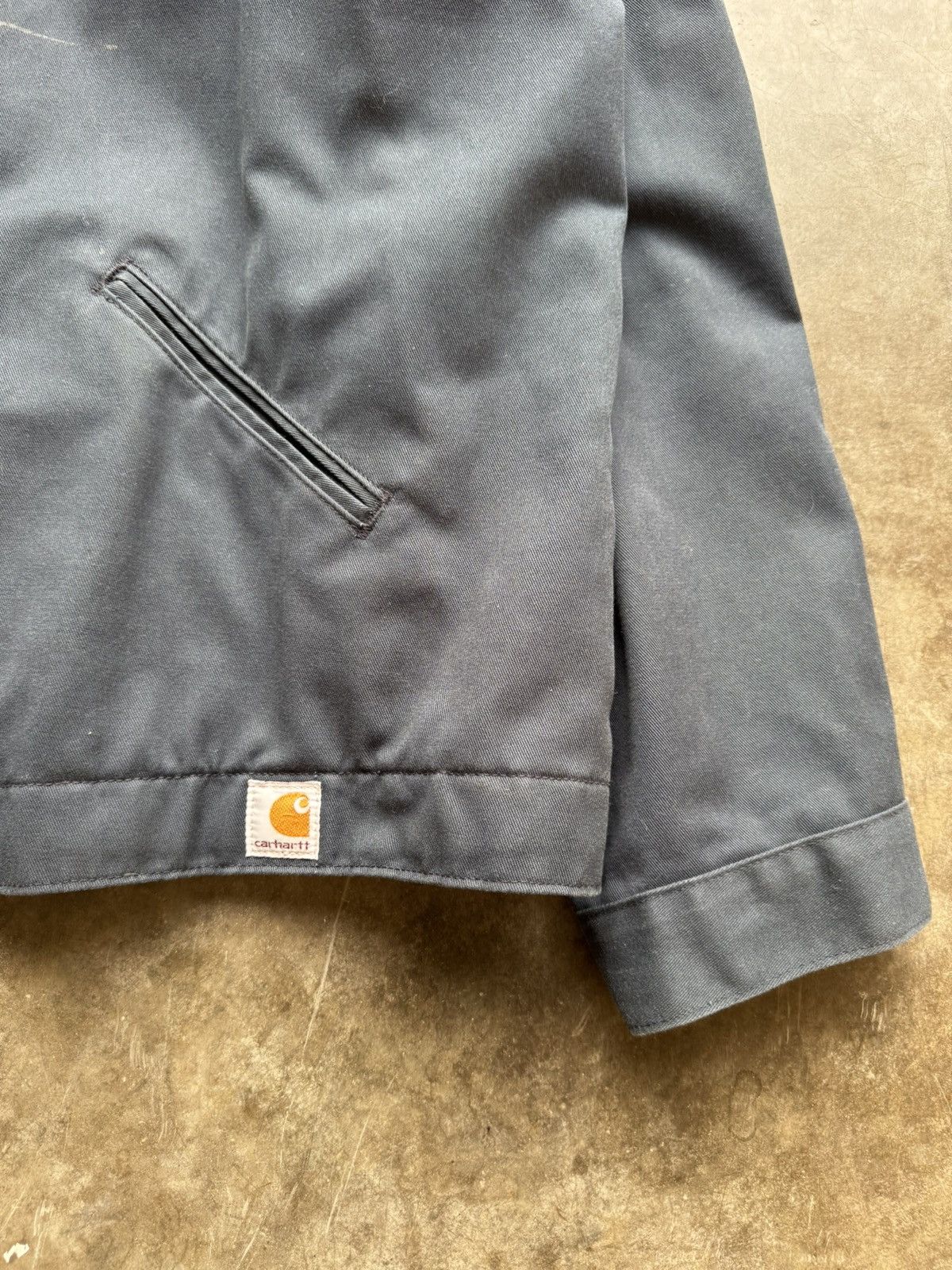 Carhartt Vintage 90’s/00’s Carhartt Detroit Navy Embroidered Jacket Size US XL / EU 56 / 4 - 2 Thumbnail