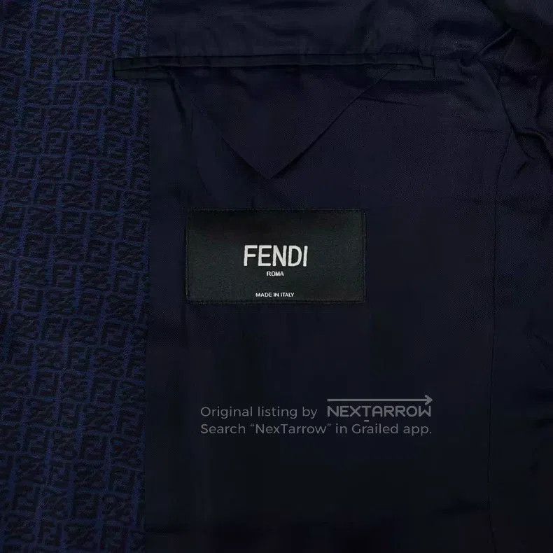 Fendi Fendi Dark blue double F monogram printed suit Size M / US 6-8 / IT 42-44 - 6 Thumbnail