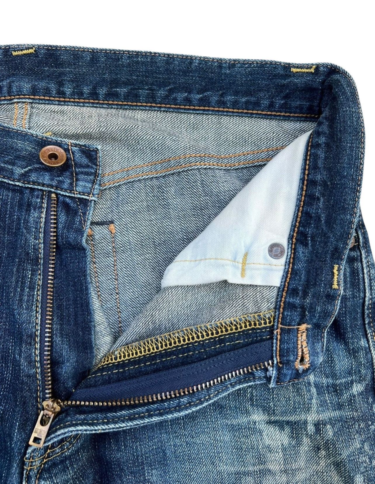 Edwin Vintage Edwin 505X Selvedge Distressed Mudwash Jeans 32x29 Size US 32 / EU 48 - 11 Thumbnail