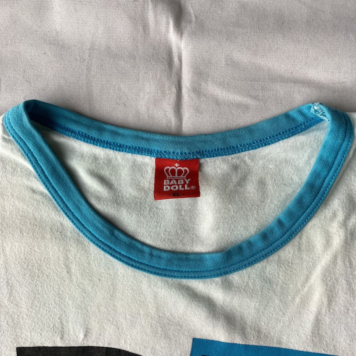 Japanese Brand × Vintage Japanese Y2K Babydoll Bold Graphic Full Print Tees Size US XL / EU 56 / 4 - 5 Thumbnail