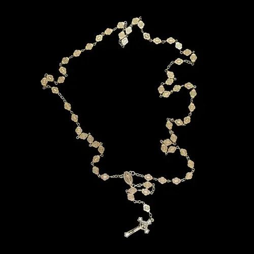 VIBE Saint Benedict Rosary Necklace Chain Catholic Church Jesus Size ONE SIZE - 3 Thumbnail