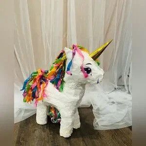 Other Mini-Piñata Iridescent Unicorn Cute Desk or Party Size S / US 4 / IT 40 - 2 Thumbnail