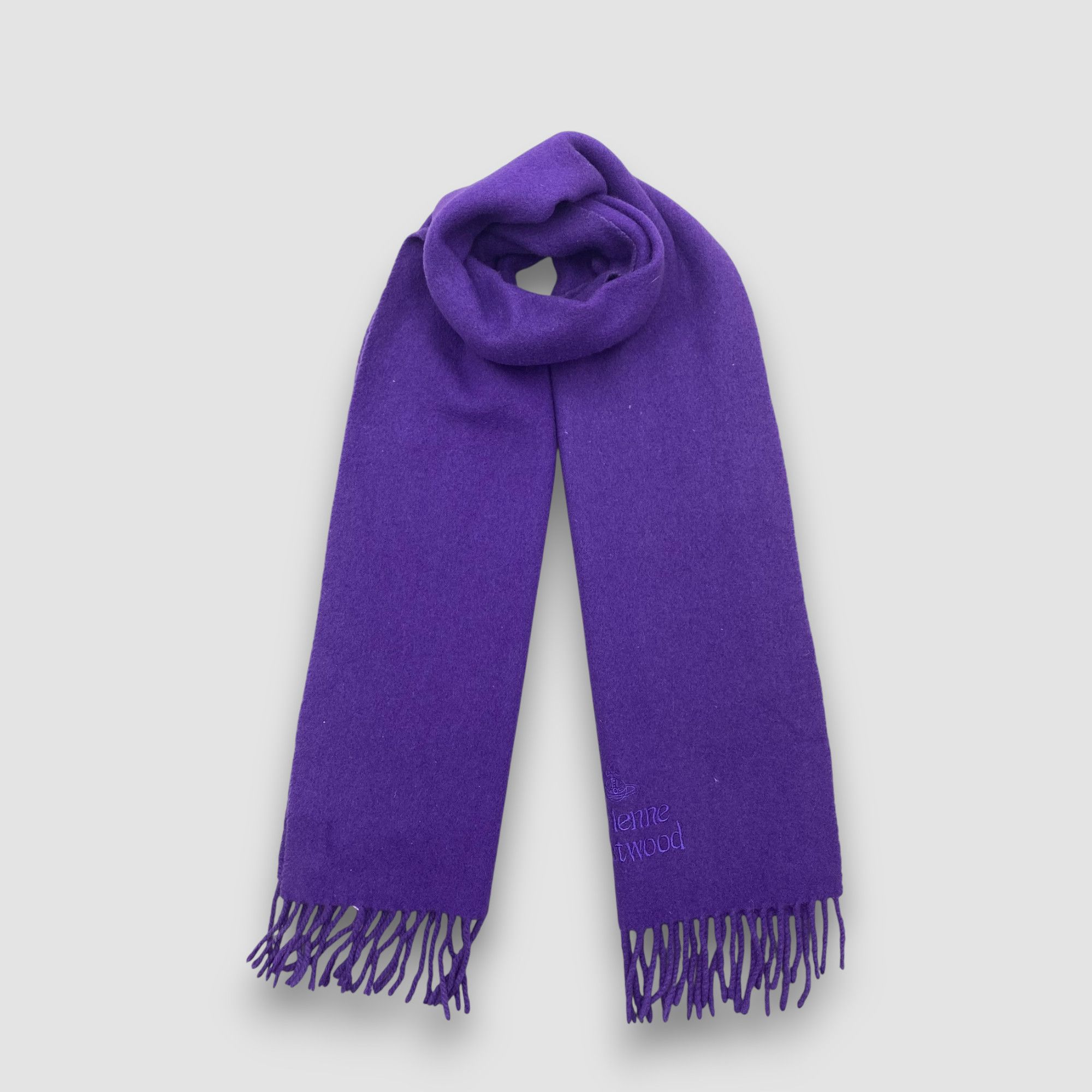 Japanese Brand Vintage Vivienne Westwood Scarf Muffler Orbs Wool Scarves Size ONE SIZE - 1 Thumbnail