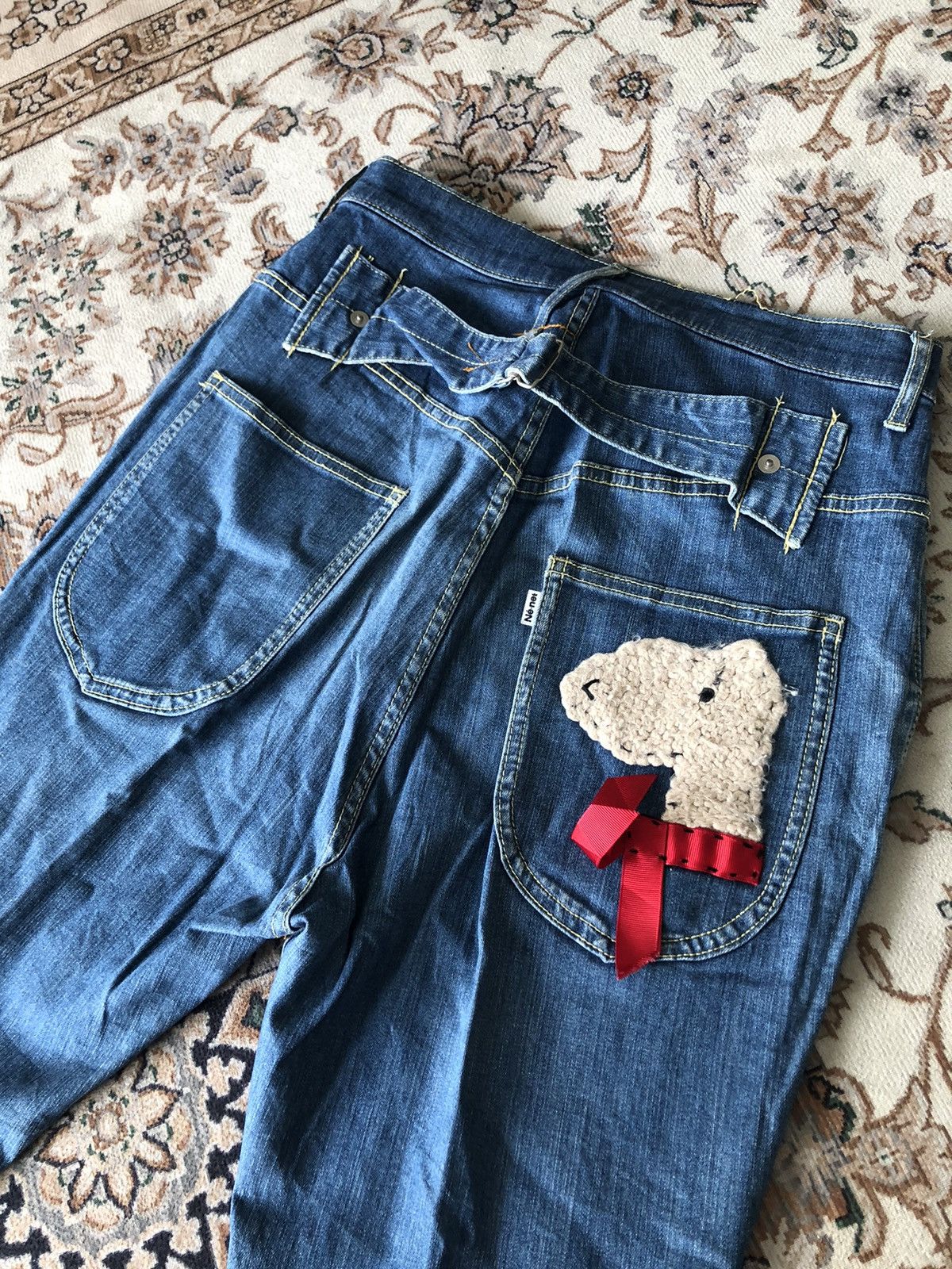 Issey Miyake × Japanese Brand × mercibeaucoup NE NET BUCKLE BACK JEANS Size US 32 / EU 48 - 3 Thumbnail