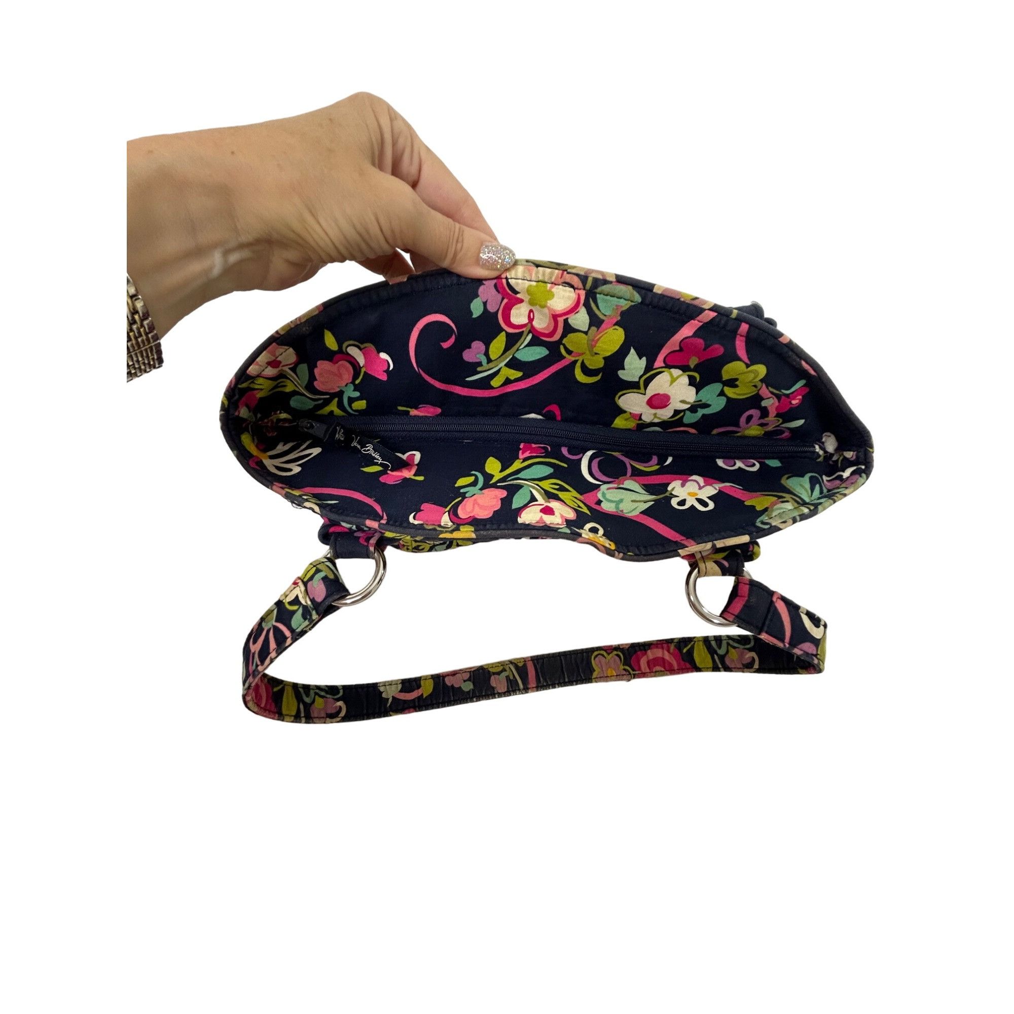 Vera Bradley Vera Bradley Tote Bag Cancer Awareness 2 Straps Navy Multi F Size ONE SIZE - 10 Thumbnail