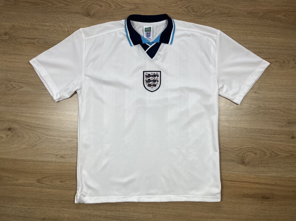 Umbro England 1996 Retro Home Football T-Shirt Jersey Score Draw Size US XL / EU 56 / 4 - 1 Thumbnail