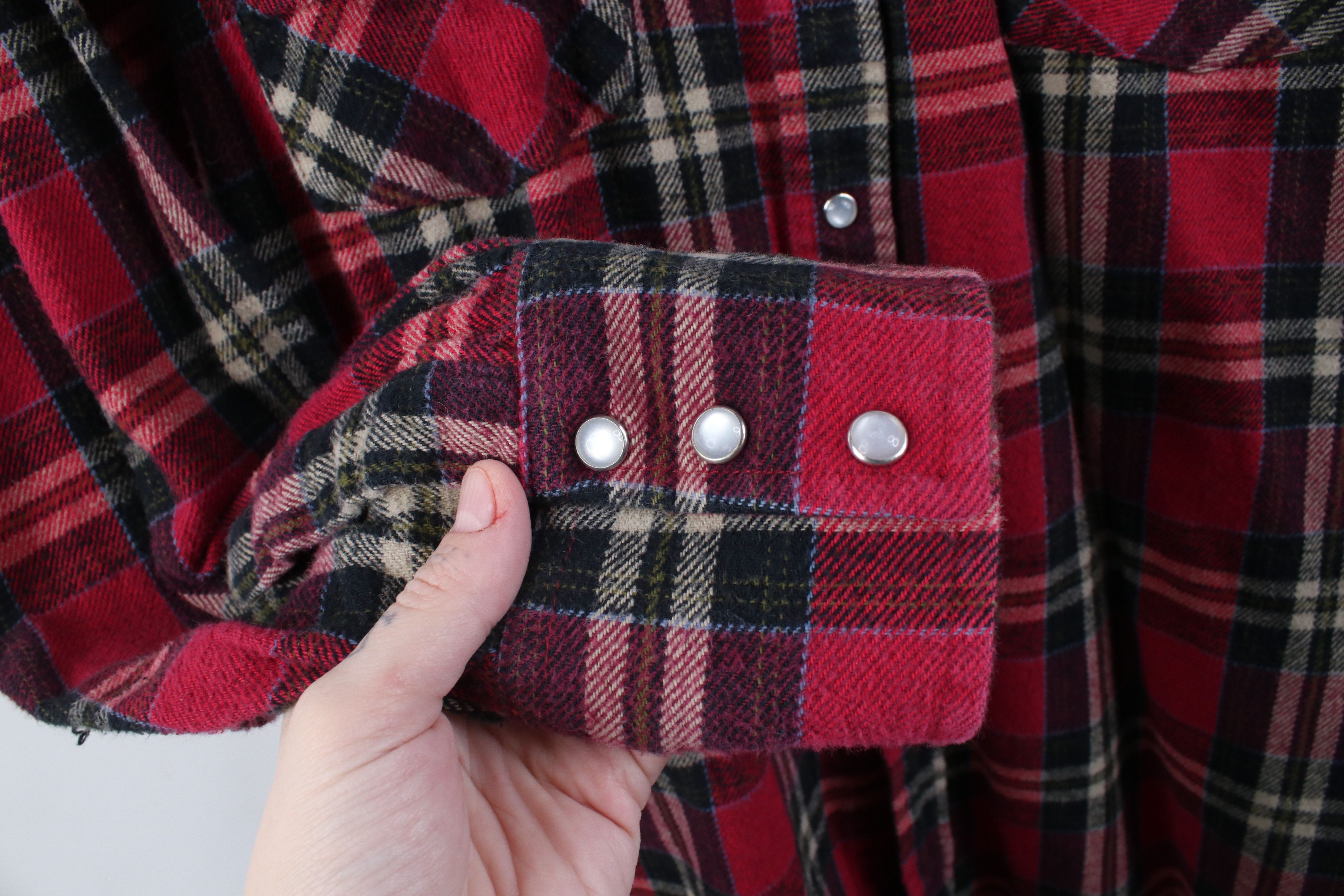 Vintage Vintage 90s Streetwear Western Flannel Snap Button Shirt Size US L / EU 52-54 / 3 - 7 Thumbnail