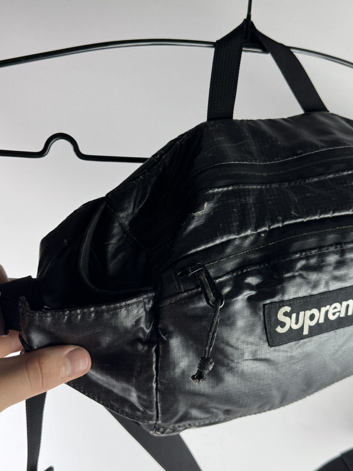 Supreme Supreme Waist Bag FW17 Black Cordura Size ONE SIZE - 9 Thumbnail