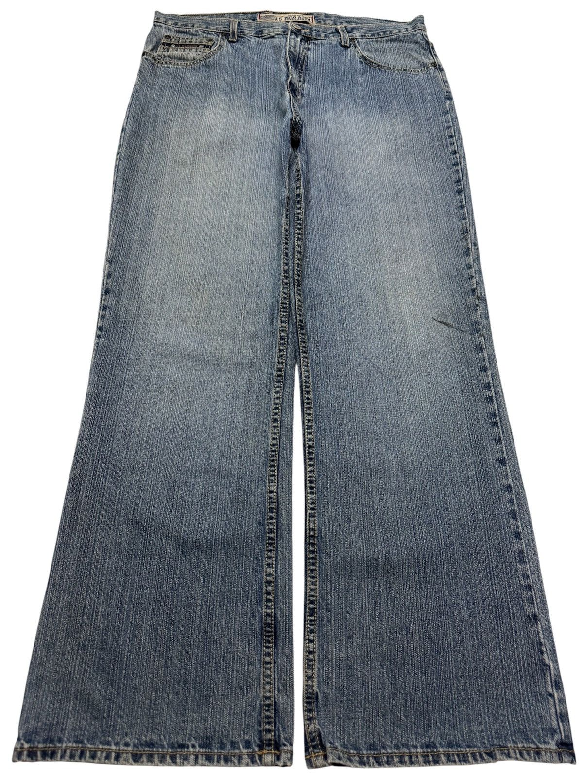 U.S. Polo Assn. ⚡️FLARED⚡️VINTAGE 90s U.S.POLO ASSN STONED WASHED BOOTCUT Size US 35 - 1 Thumbnail