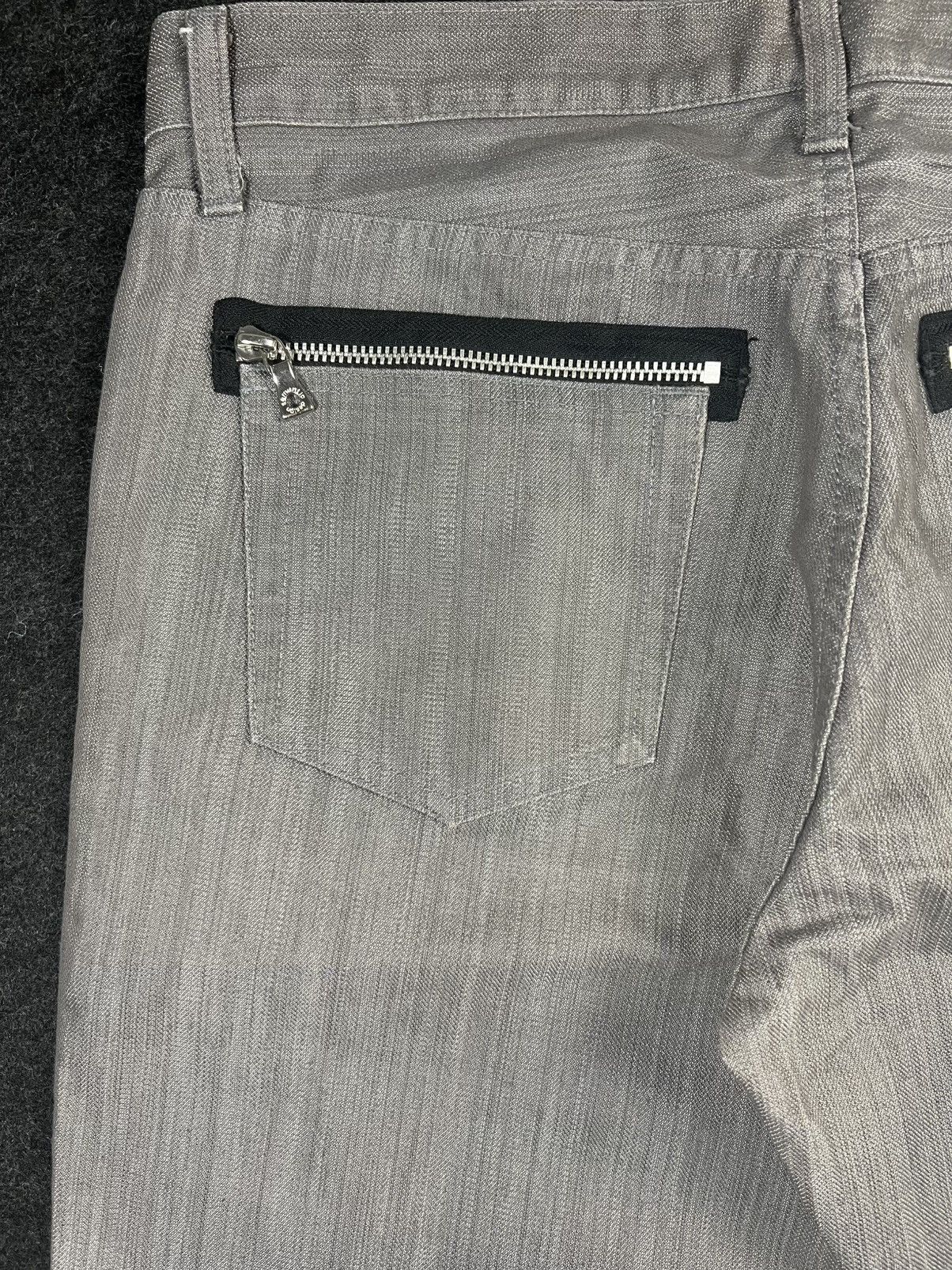 semanticdesign Semantic Design Flare Wide Leg Jeans Pin Stripe Punk Bondage Size US 33 - 7 Thumbnail