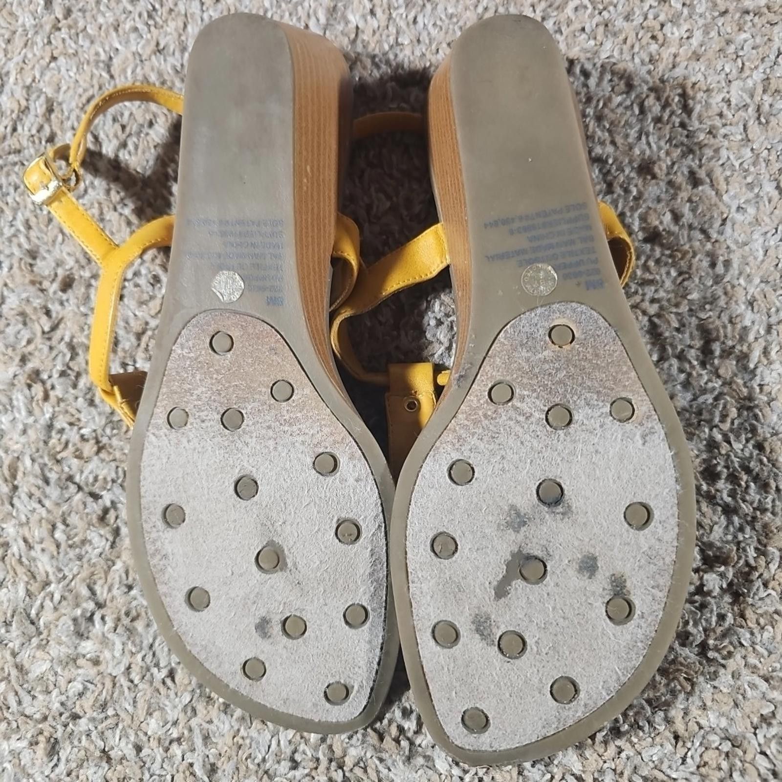Other miss bisou 022-6630 8M Yellow Strap Wedge Sandal Size US 8 / IT 38 - 6 Thumbnail