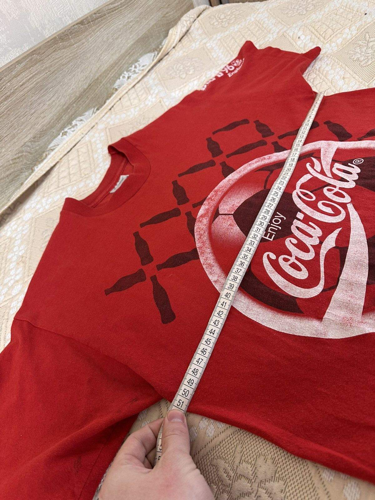 Coca Cola 🔥 UEFA EURO 1996 ENGLAND Coca Cola Graphic Print T Shirt Size US M / EU 48-50 / 2 - 13 Thumbnail