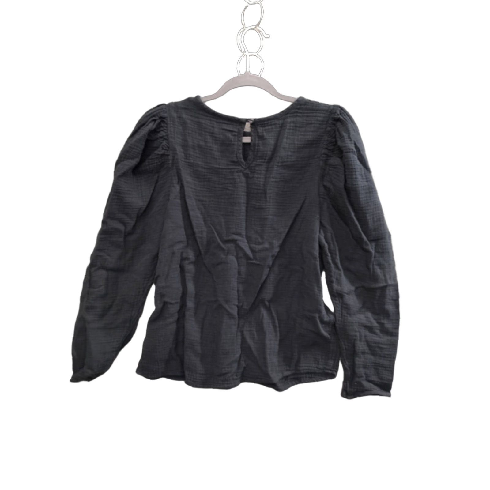 Vintage Universal Thread Black Crepe Puff Sleeve Blouse Size S Size S / US 4 / IT 40 - 1 Thumbnail