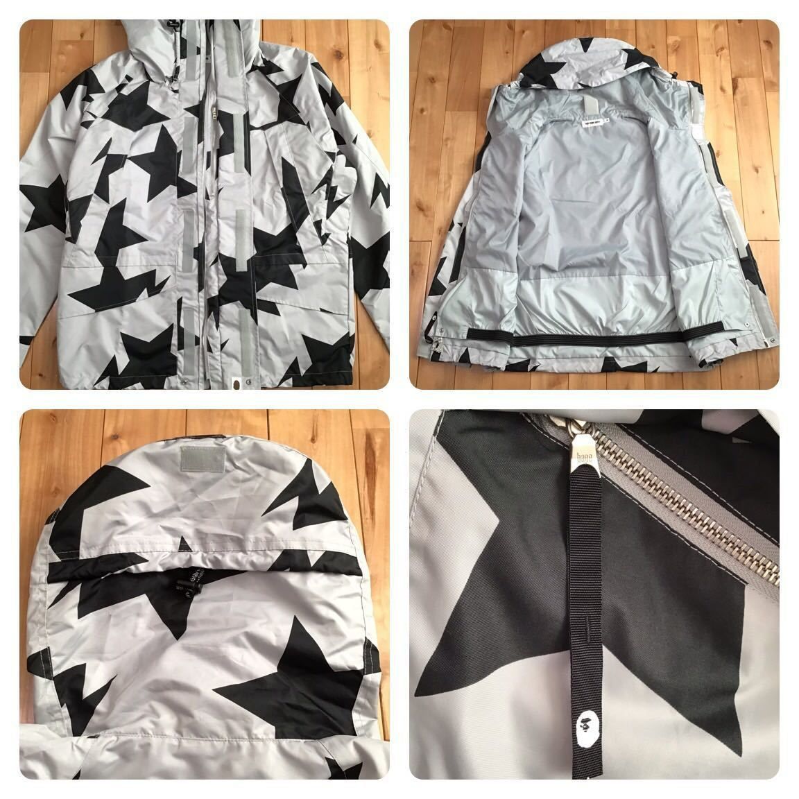 Bape A BATHING APE BAPESTA Snowboard Jacket Gray M Size US M / EU 48-50 / 2 - 6 Thumbnail