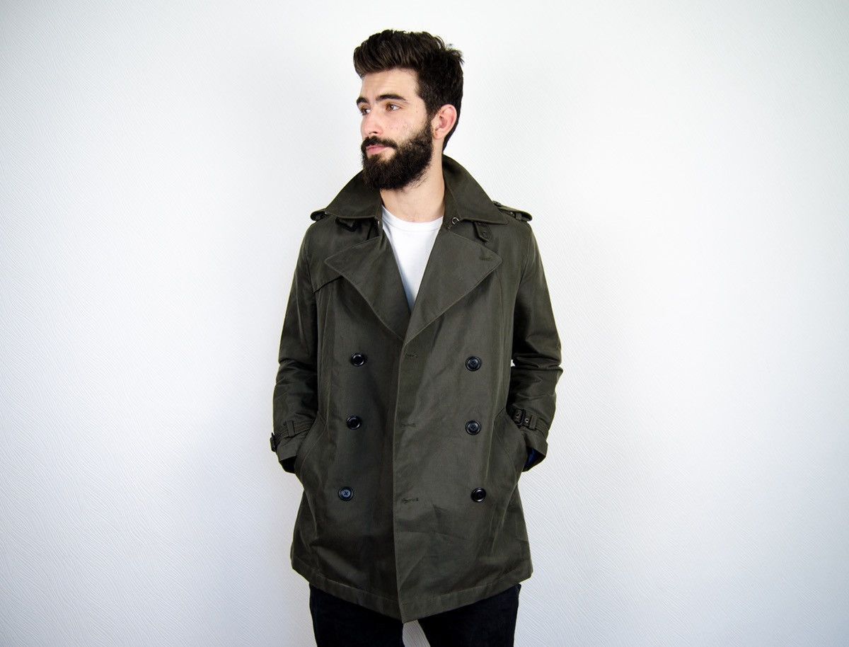 Ermenegildo Zegna Ermenegildo Zegna Olive Heavy Trench Coat Jacket Size US M / EU 48-50 / 2 - 4 Thumbnail