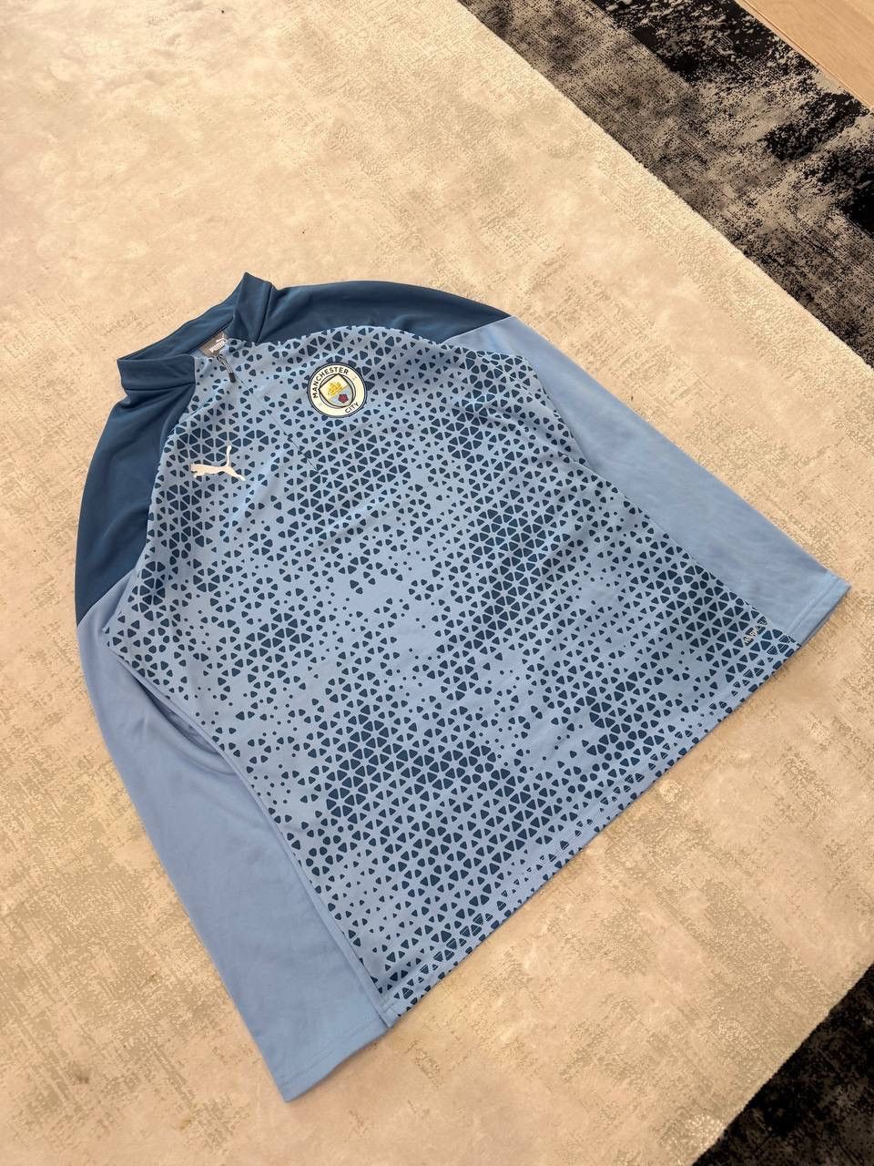 Puma Manchester City 2023/24 Long Sleeve Training Home Zip Jersey Size US L / EU 52-54 / 3 - 2 Thumbnail