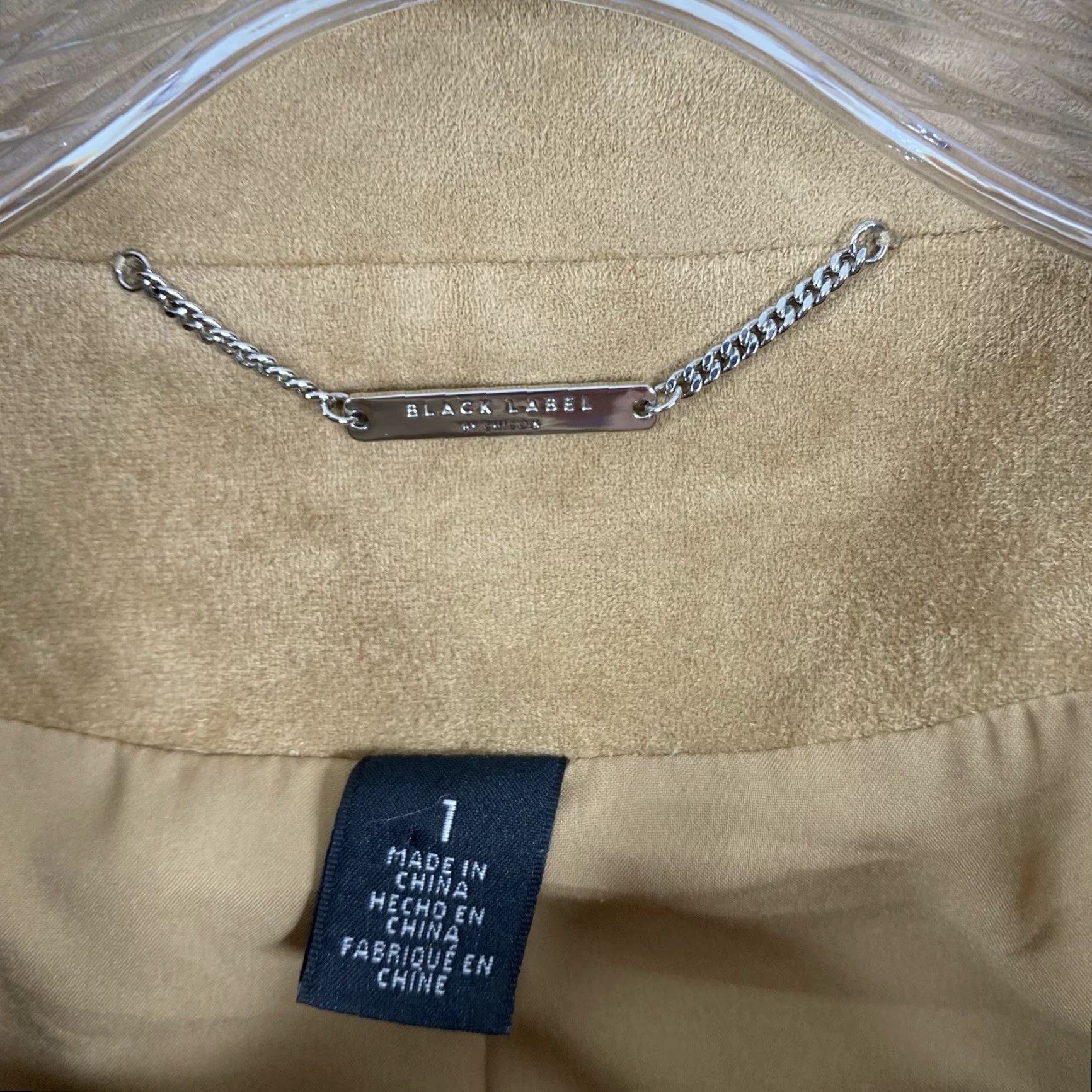 Vintage VINTAGE Chico's Jacket Sz 1 M 8/10 Tan Faux Suede Moto Blazer Snap Front Lined - Women - Size M - Brown - Motorcycle - 90s Size M / US 6-8 / IT 42-44 - 3 Thumbnail