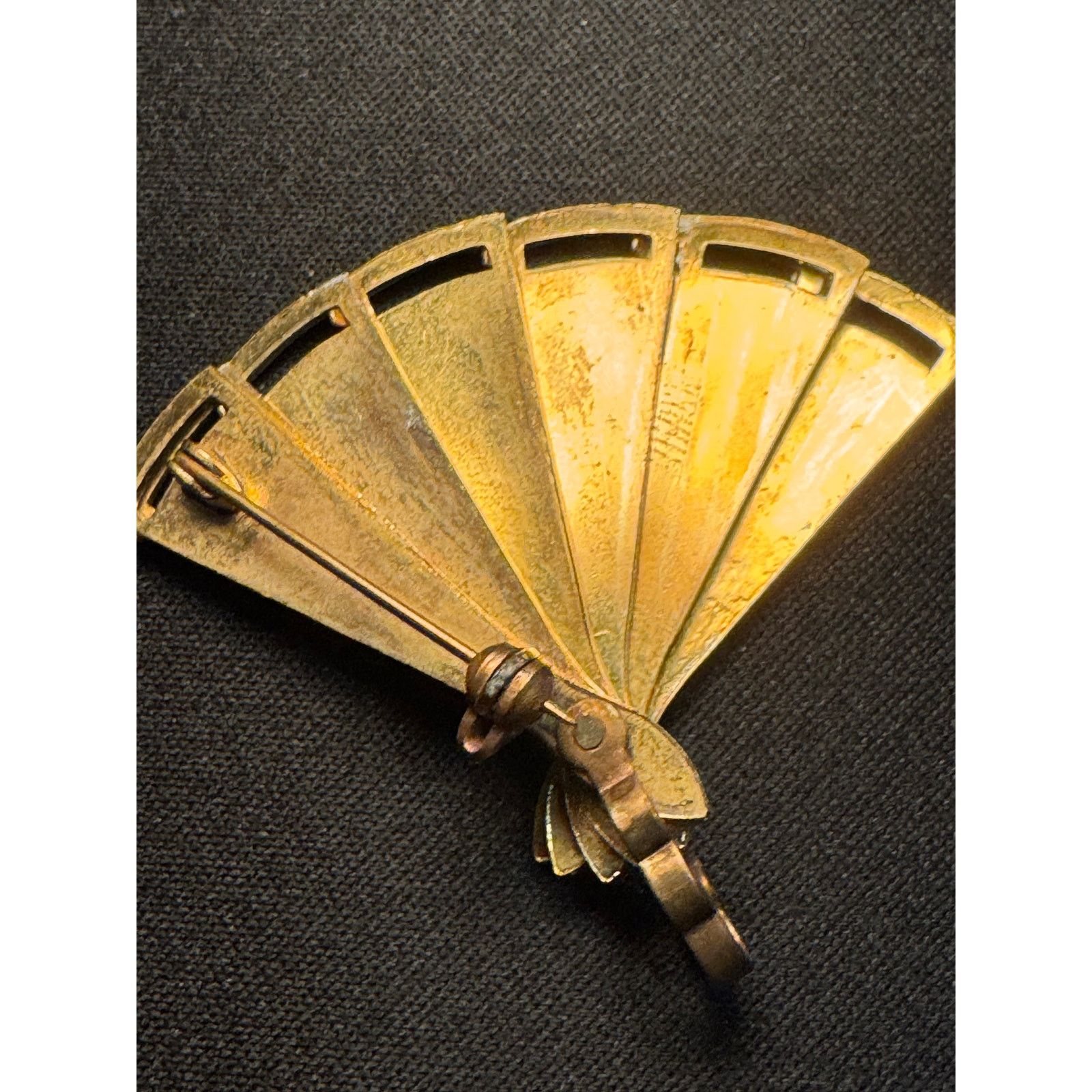 Other Damaseene Fully Articulating Fan Brooch Size ONE SIZE - 4 Thumbnail
