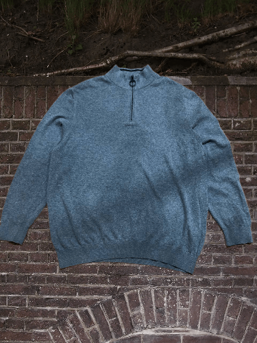 Barbour Men’s Gray 1/4 Zip Pullover Knit Sweater