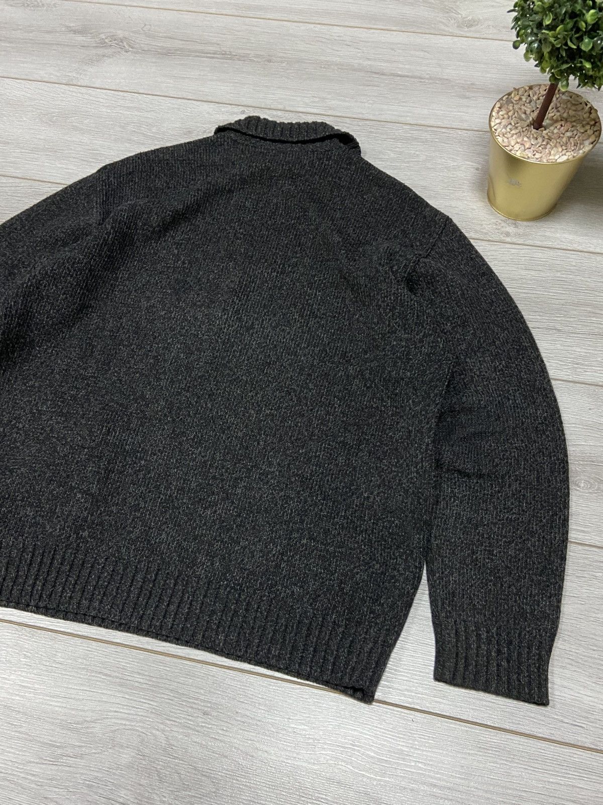 Versace × Versace Jeans Couture × Vintage Versace big logo 1/4 zip wool sweater vintage knitted Size US M / EU 48-50 / 2 - 10 Thumbnail