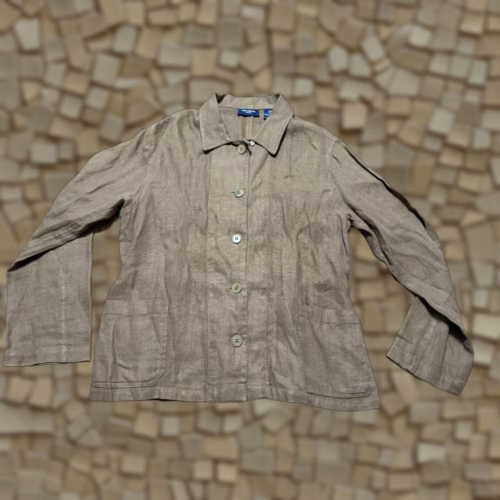Vintage VINTAGE The Limited America Shirt Womens XS Brown Long Sleeve Button Up 100% Linen Size XS / US 0-2 / IT 36-38 - 1 Thumbnail