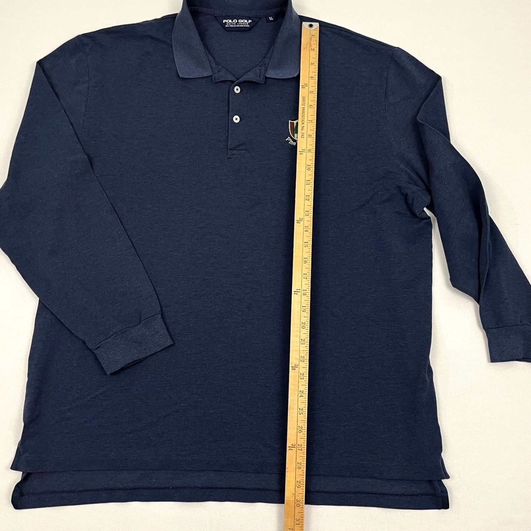 Polo Ralph Lauren Polo Ralph Lauren Polo Shirt Men XL Blue VTG Pine Valley Long Sleeve Polo Golf 100% Cotton Regular Fit Size US XL / EU 56 / 4 - 5 Thumbnail