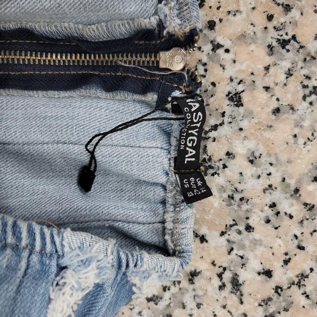 Nasty Gal NWOT Nasty Gal Denim Bandana Bandeau Seam Corset Top Size L / US 10 / IT 46 - 7 Thumbnail