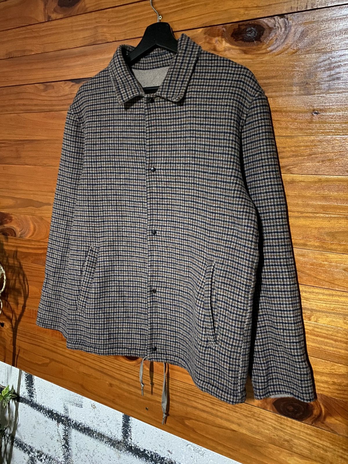 SSENSE Sense of Place by URBAN RESEARCH Checked Wool Jacket – Brown Size US M / EU 48-50 / 2 - 4 Thumbnail