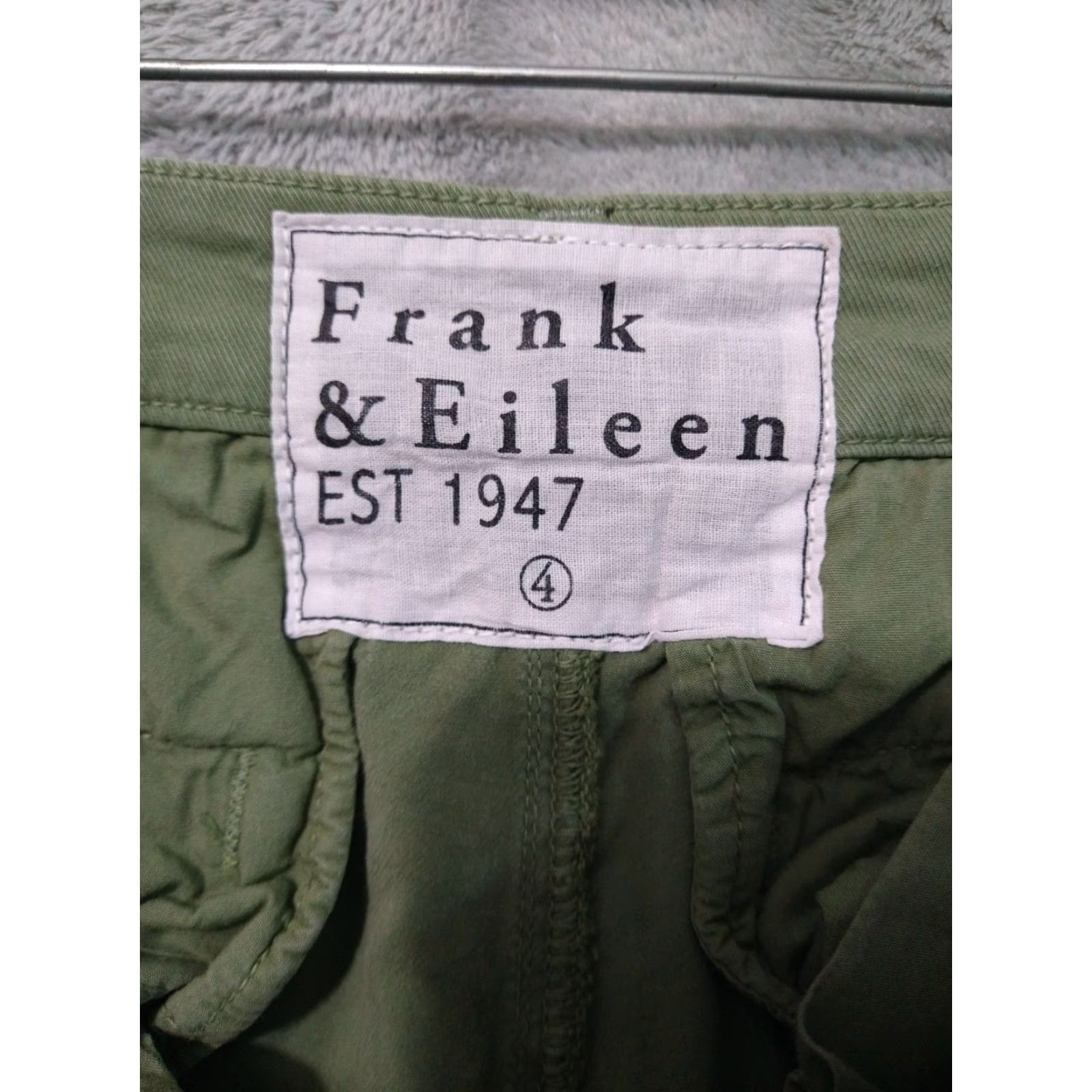 Frank & Eileen FRANK & EILEEN PANTS Womens 4 Green Wicklow Italian Chino Twill Low Rise 24 In Inseam Cotton Casual City Preppy Size 27" / US 4 / IT 40 - 7 Thumbnail