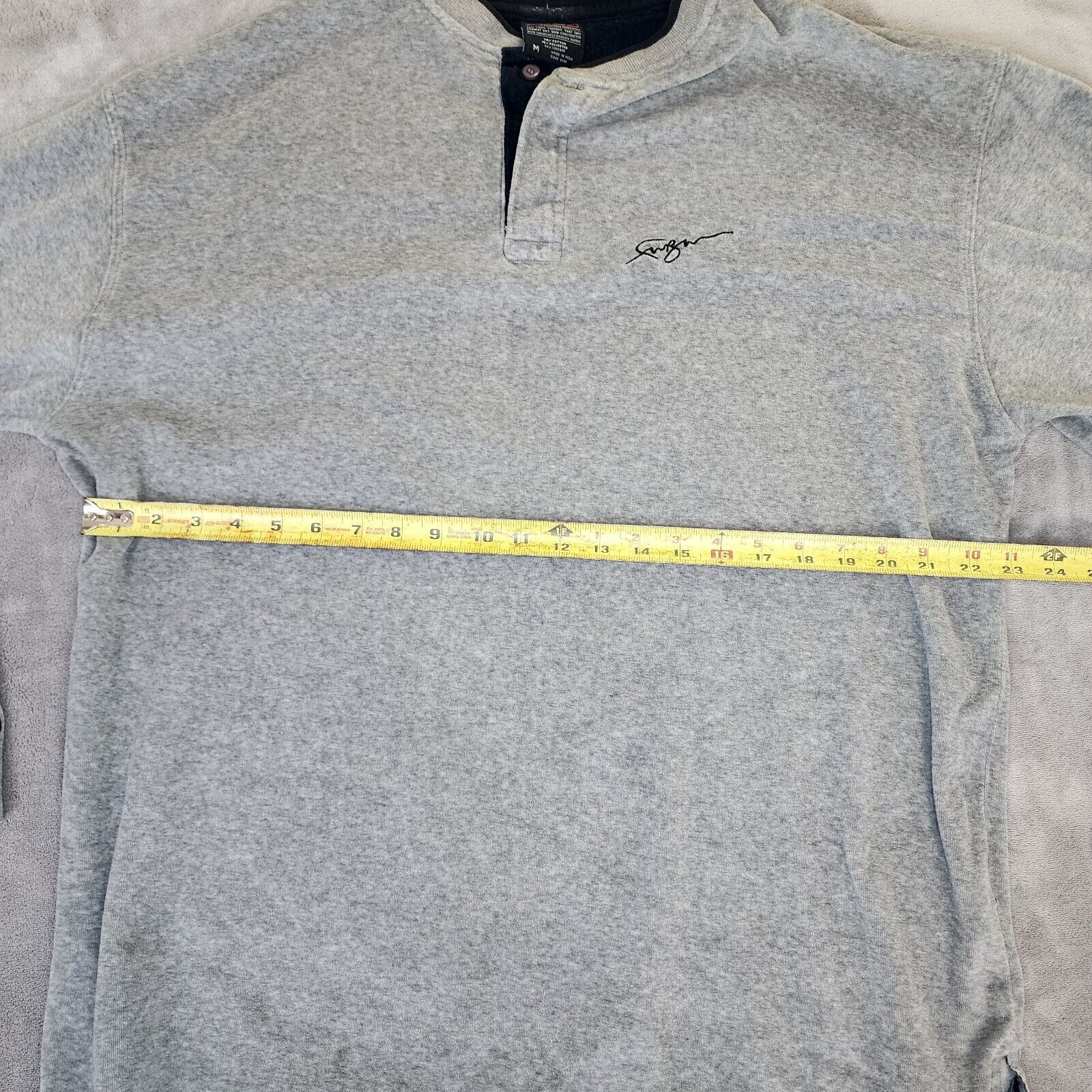 Fubu Fubu Men's Grey Henley Comfort Sweater M BAGGY READ DESC! Size US M / EU 48-50 / 2 - 3 Thumbnail