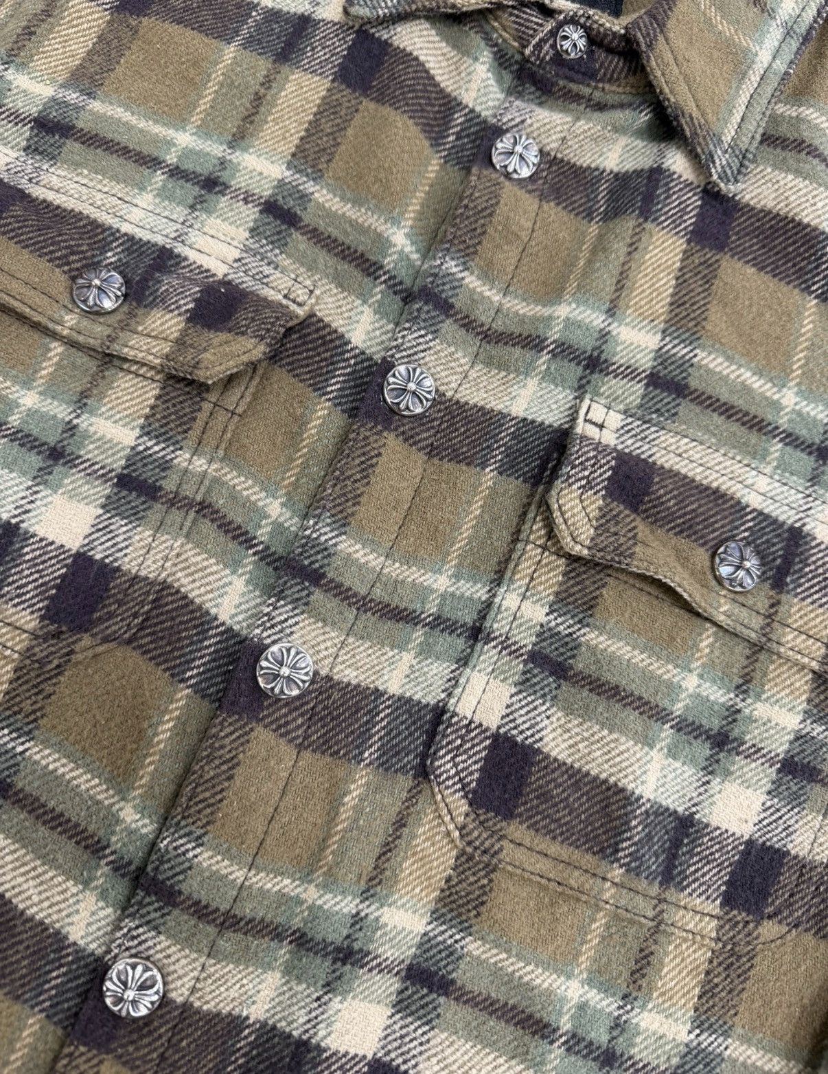 Chrome Hearts Chrome Hearts Yellow-Brown Plaid Workdog Shirt F0822 Size US M / EU 48-50 / 2 - 3 Thumbnail