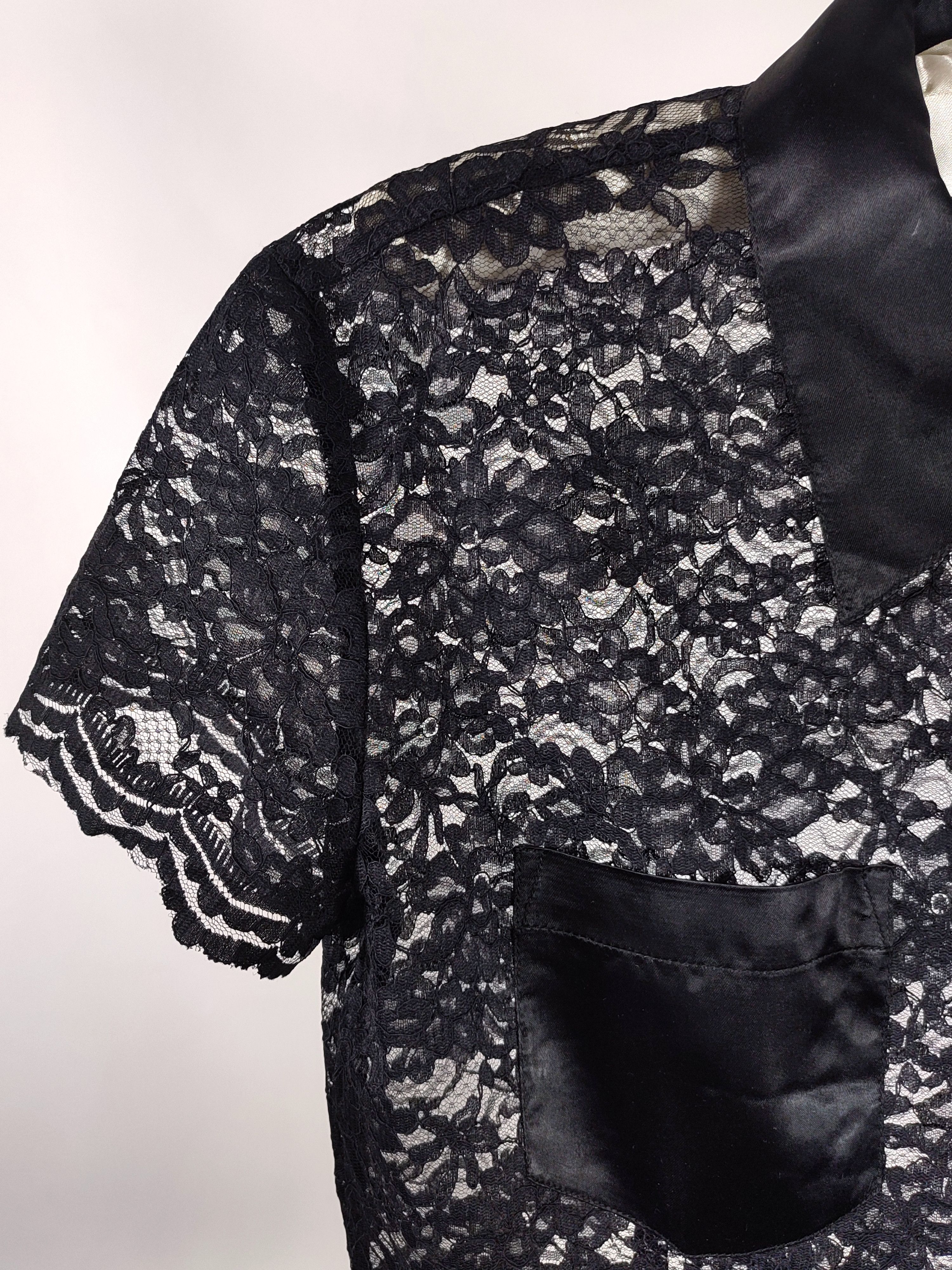 Love Moschino Love Moschino Lace Flower Vintage Blouse Size L / US 10 / IT 46 - 10 Thumbnail