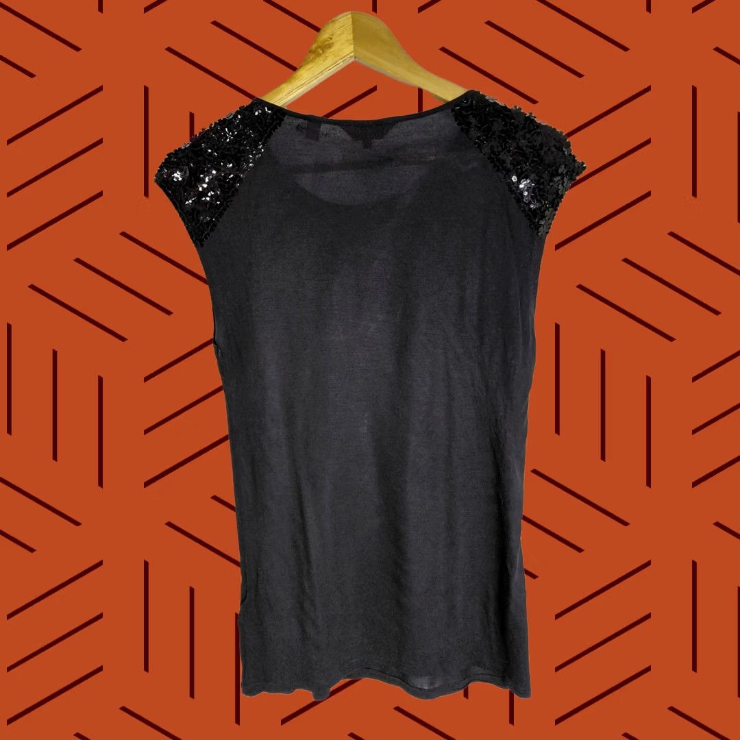 Ted Baker TED BAKER Sequin Shoulder Top Solid Knit Sleeveless Women Size 2 Size XS / US 0-2 / IT 36-38 - 1 Thumbnail