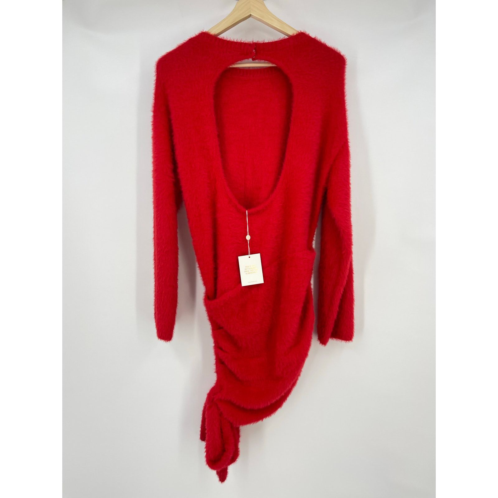 Other Miss Circle | NWT Keira Dress in Red Fuzzy Sweater Knit XL Size XL / US 12-14 / IT 48-50 - 3 Thumbnail