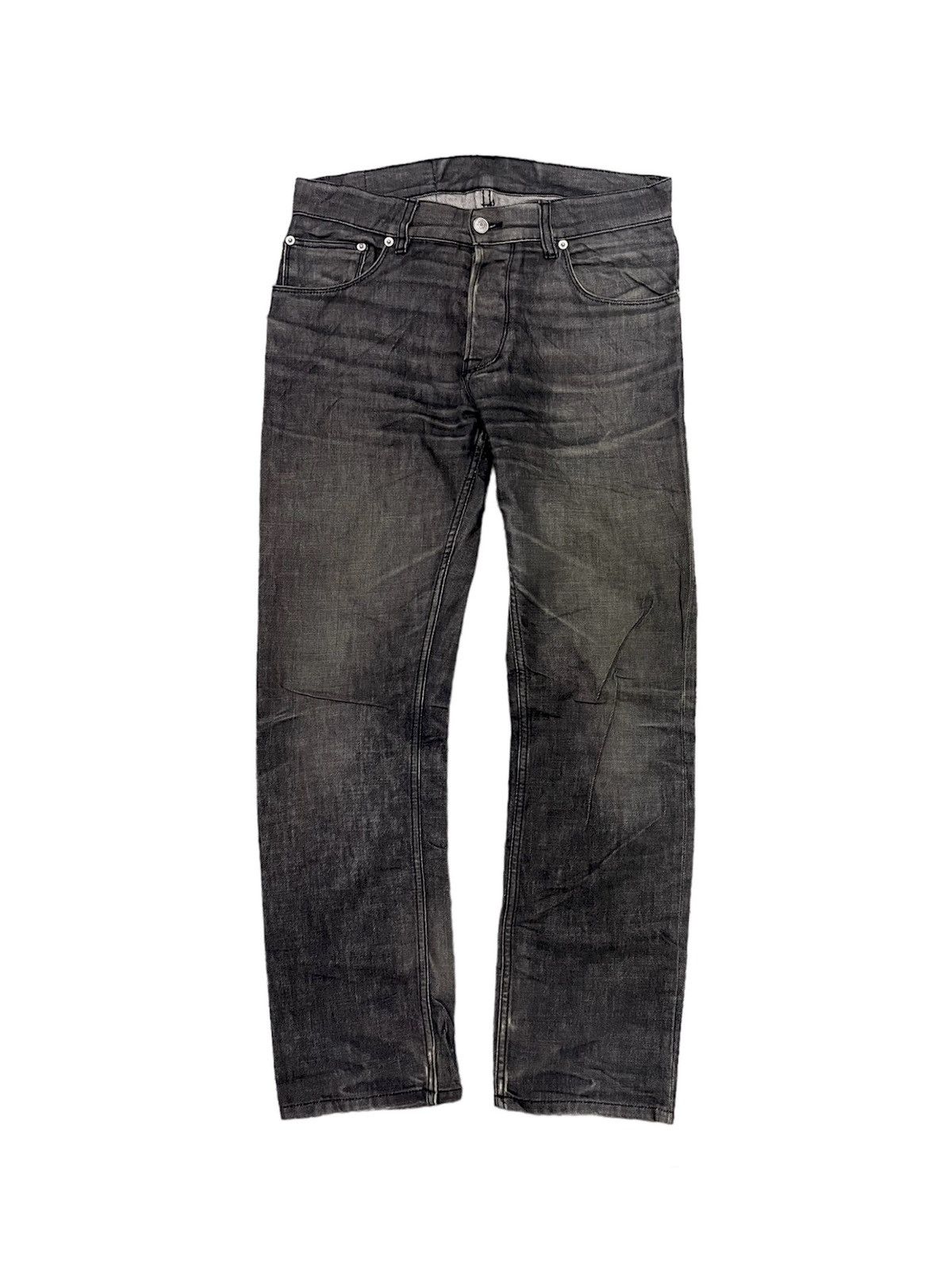 Jil Sander Jil Sander By Raf Simon Waxed Style Distressed Denim Size US 32 / EU 48 - 2 Thumbnail