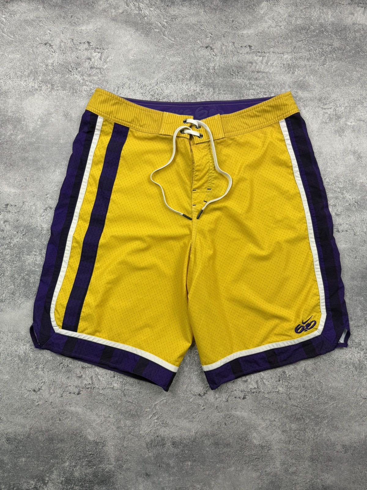 Nike Vintage Y2K Nike 6.0 Swoosh Shorts Yellow Drill Streetwear Size US 34 / EU 50 - 1 Thumbnail
