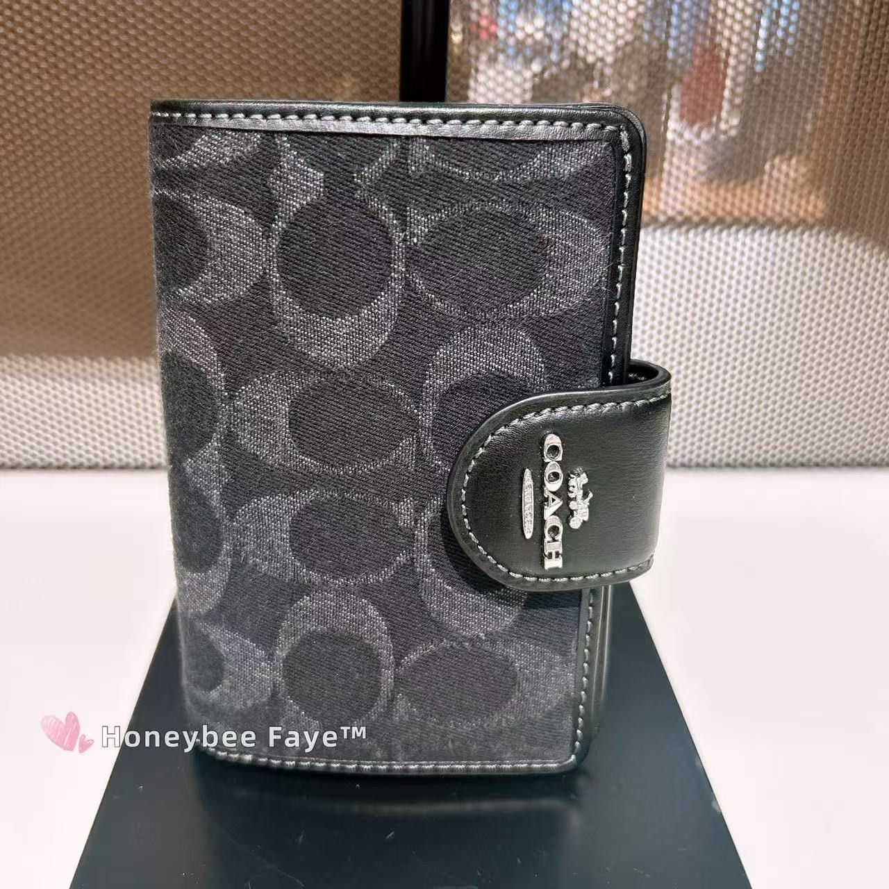 Coach Medium Corner Zip Wallet In Signature Denim CDF13 Size ONE SIZE - 3 Thumbnail