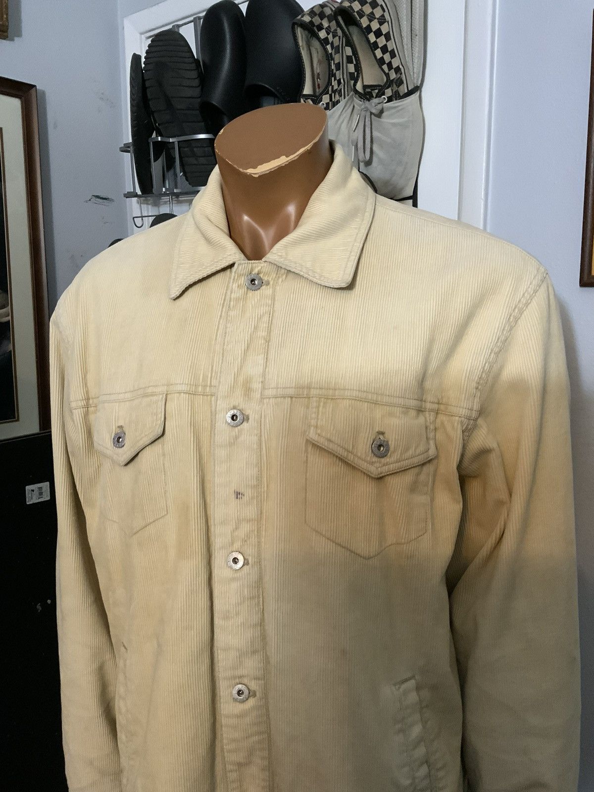 J.Crew × Vintage Vintage J. Crew Corduroy Work Quilted Lined Trucker Jacket Size US XL / EU 56 / 4 - 16 Thumbnail
