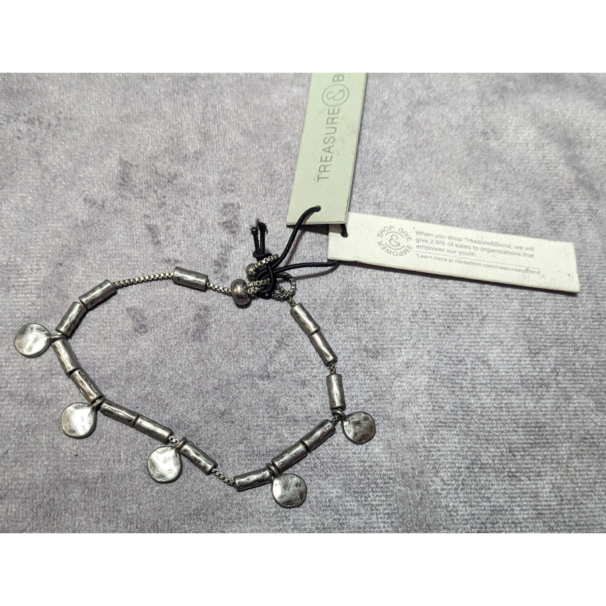 Nordstrom Treasure & Bond Brutalist Rhodium Plated Charm Bracelet Size ONE SIZE - 5 Thumbnail