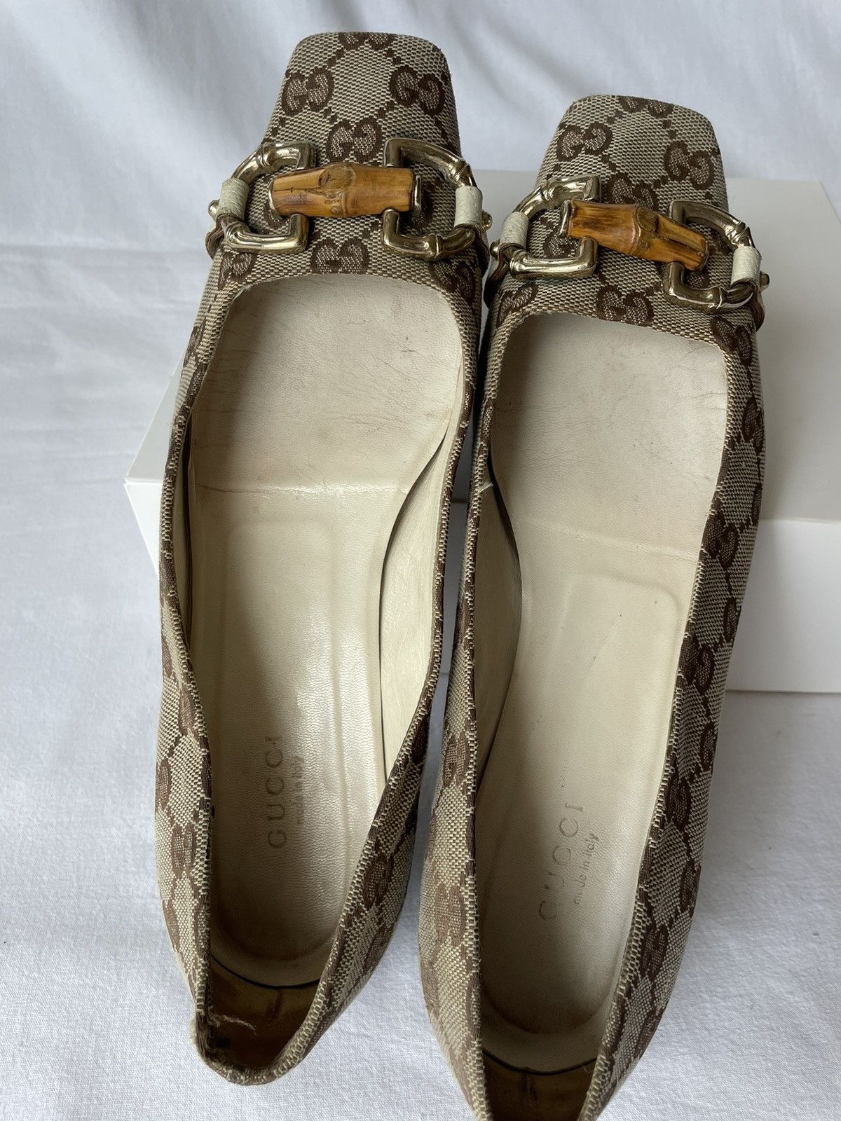 Gucci × Tom Ford × Vintage GUCCI MONOGRAM VINTAGE low-top shoes Tom Ford era , size 37C Size US 7 / IT 37 - 20 Thumbnail