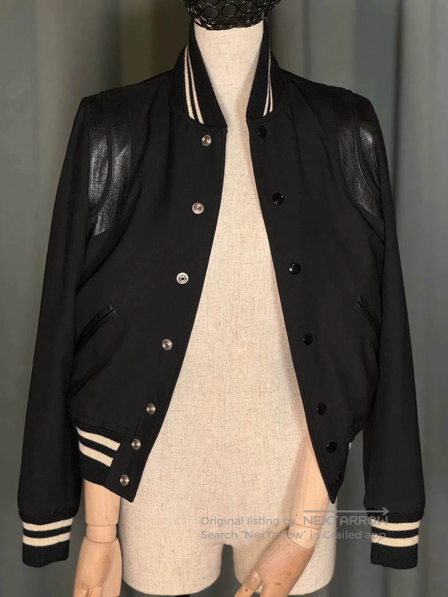 Saint Laurent Paris Saint Laurent SLP Black Varsity Jacket. Size US S / EU 44-46 / 1 - 1 Thumbnail