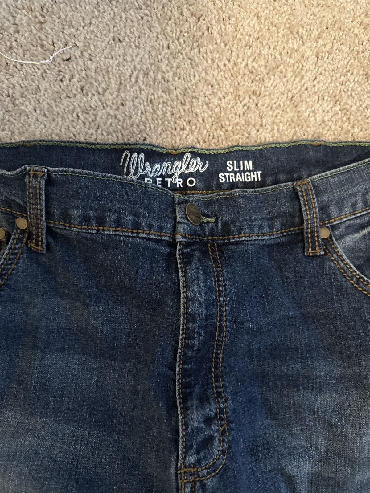 Wrangler Dark blue Jeans Size US 40 / EU 56 - 2 Thumbnail